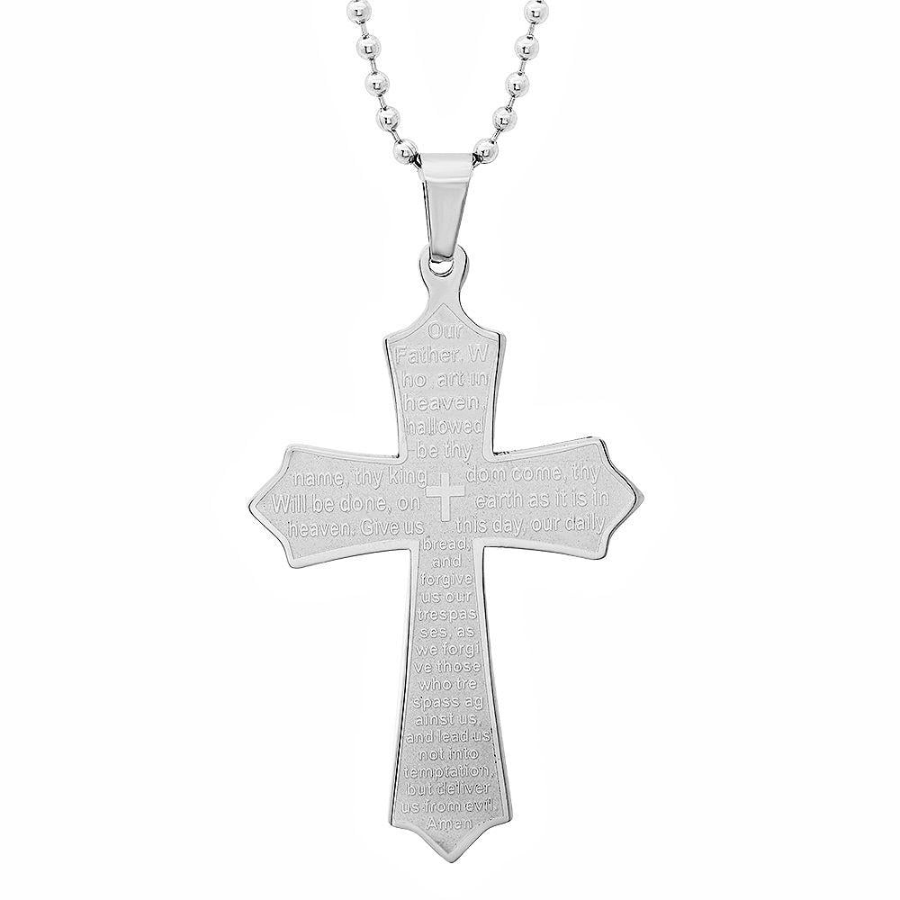 Our Father Lords Prayer Cross Pendant Image 4