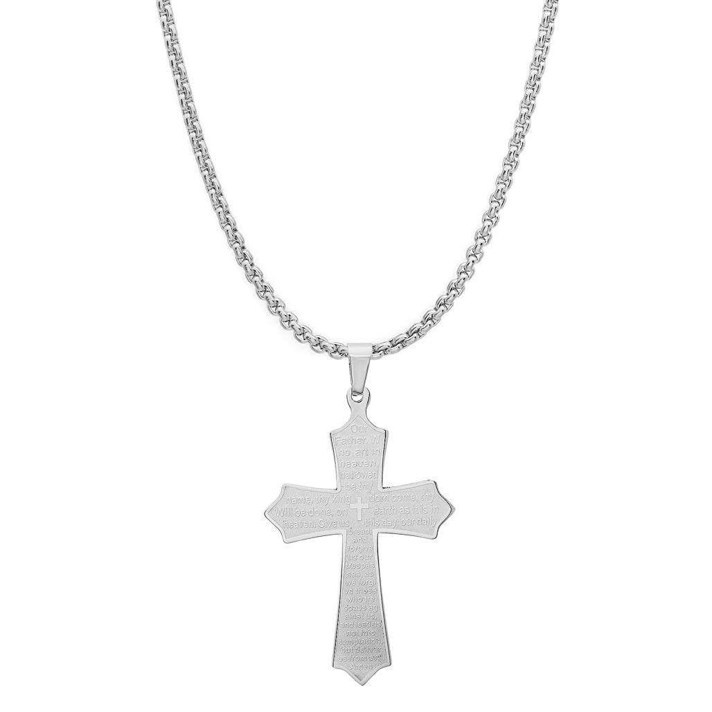 Our Father Lords Prayer Cross Pendant Image 4