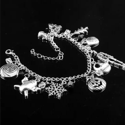 Nightmare Before Christmas Jack Skellington Sally Gothic Bracelet Image 4