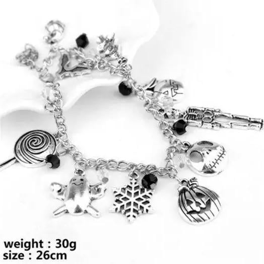 Nightmare Before Christmas Jack Skellington Sally Gothic Bracelet Image 8