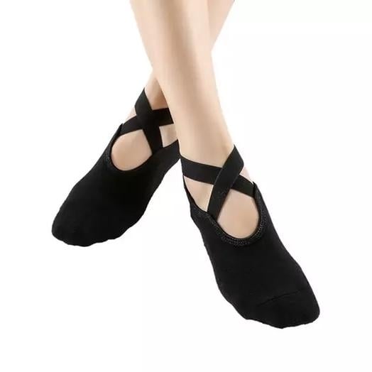 Non Slip Socks with Grips for Women Yoga Ballet Pilates Barre Dance Image 1