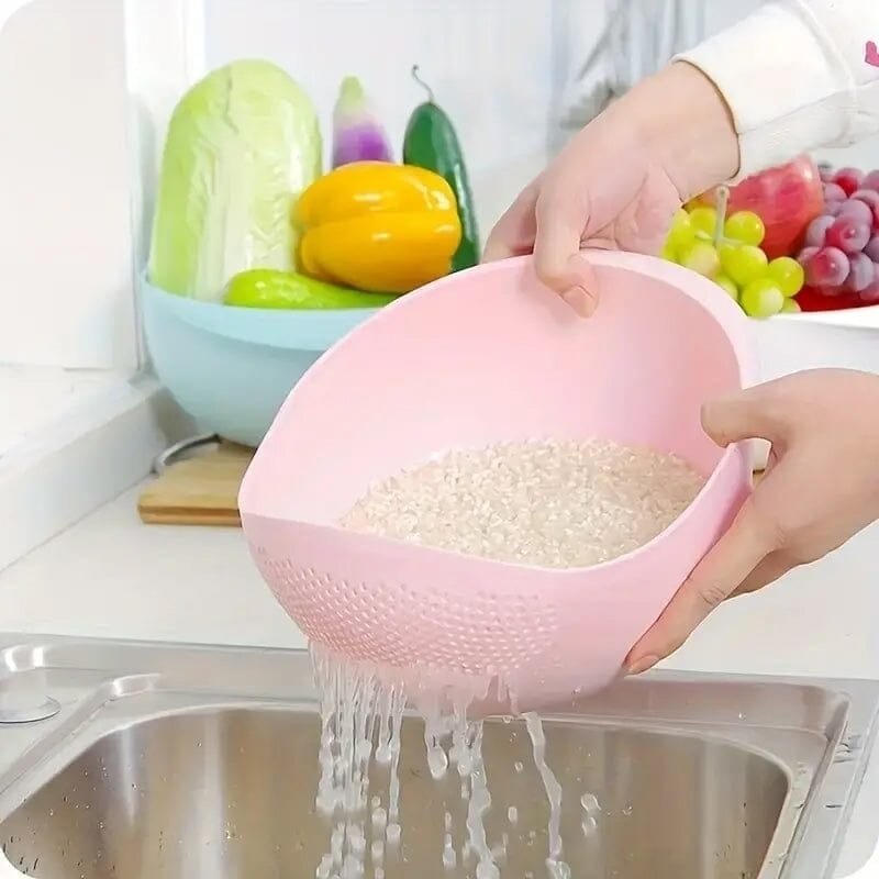 Multi-Use Food Safe Rice Washing Bowl Image 2