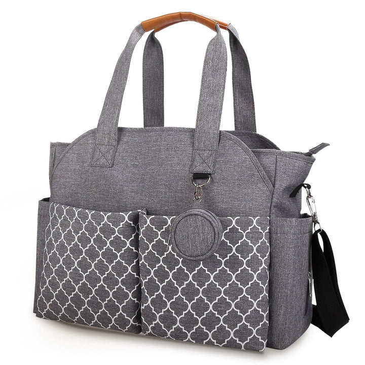 Multifunctional Diaper Changing Tote Bag with Adjustable Messenger Strap Image 6