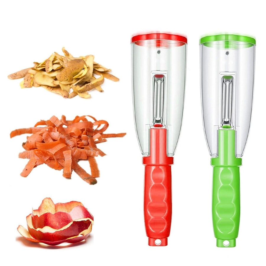 Multifunctional Fruit Vegetable Peeler With Storage Box Tube Image 1