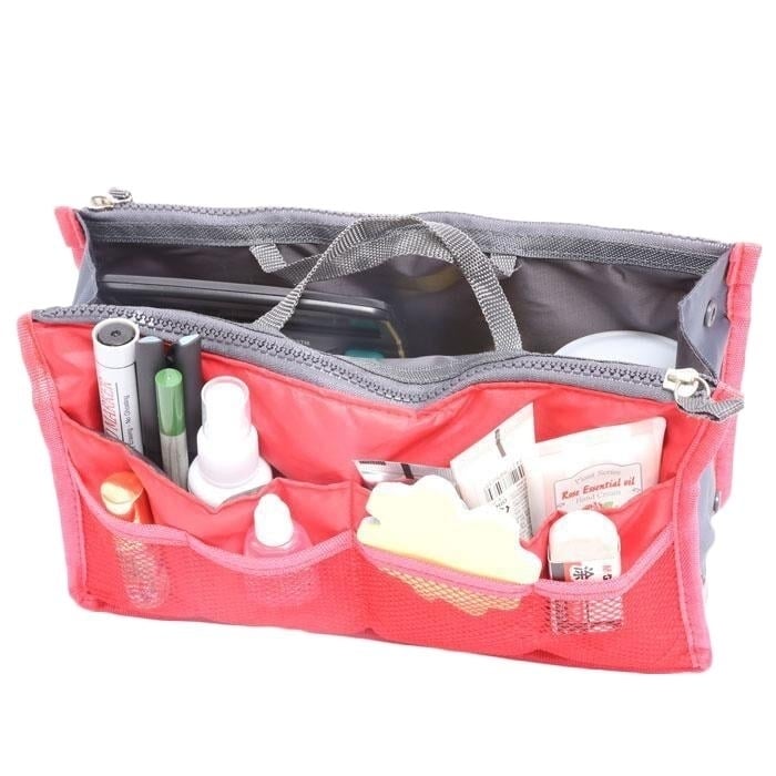 Multiple Pockets Cosmetic/Purse Organizer Bag Image 8