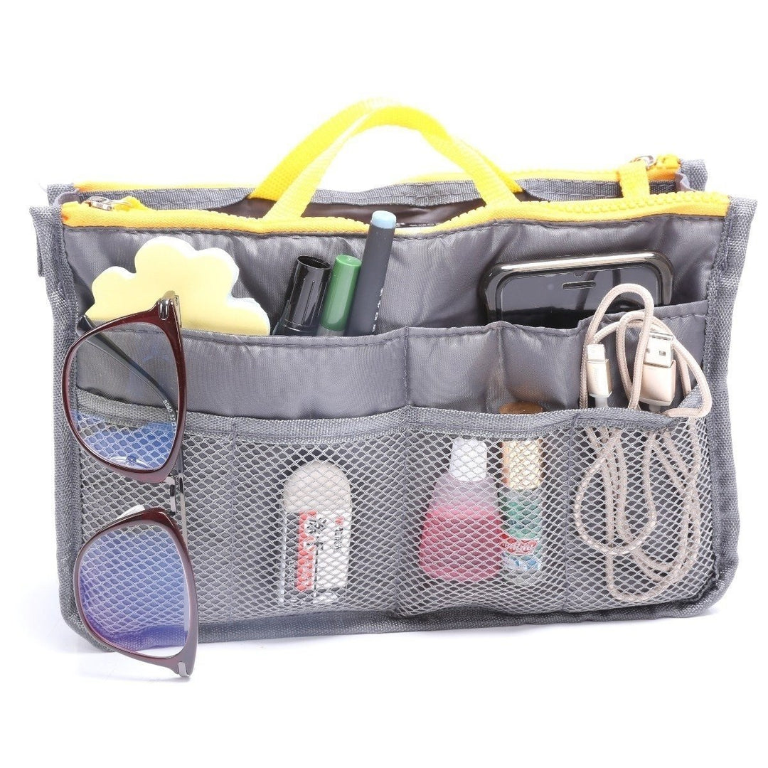 Multiple Pockets Cosmetic/Purse Organizer Bag Image 10