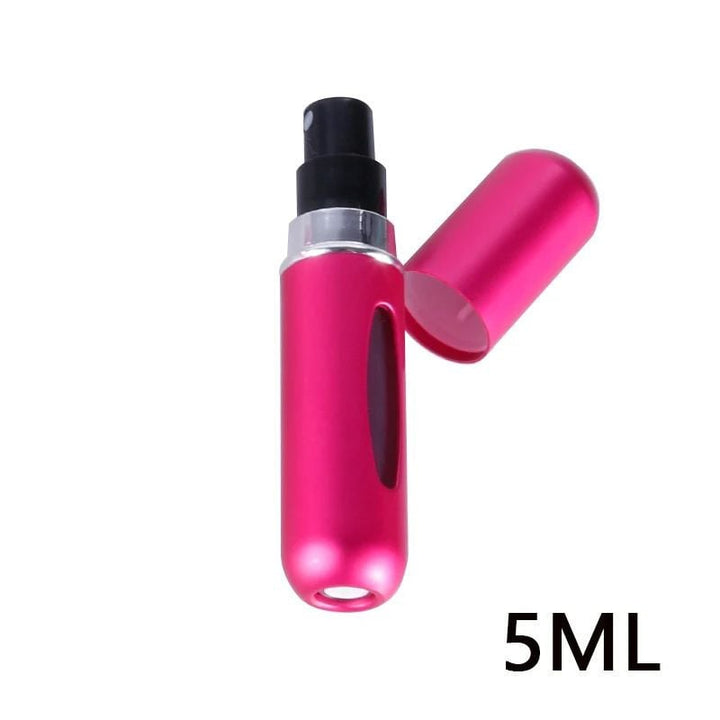 5ml Portable Refillable Perfume Bottle  Bottom Charge Liquid Container with Spray Dispenser and Press Head for Travel Image 7