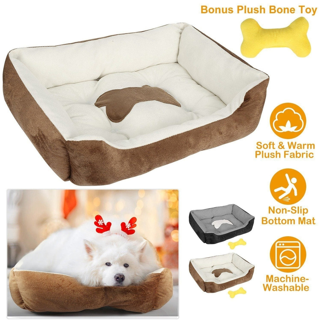 Pet Dog Bed Soft Warm Fleece Image 7