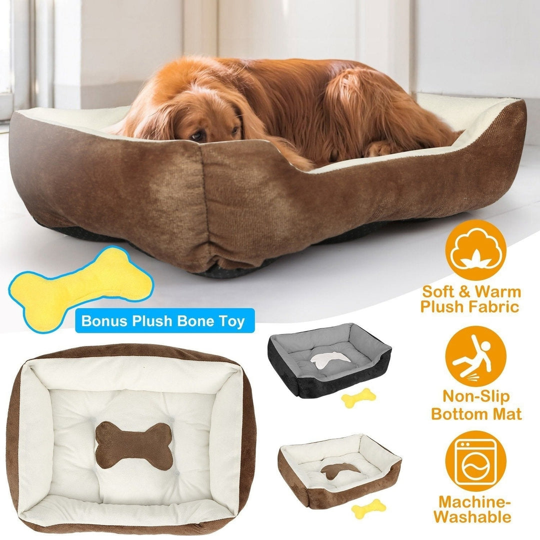 Pet Dog Bed Soft Warm Fleece Image 8