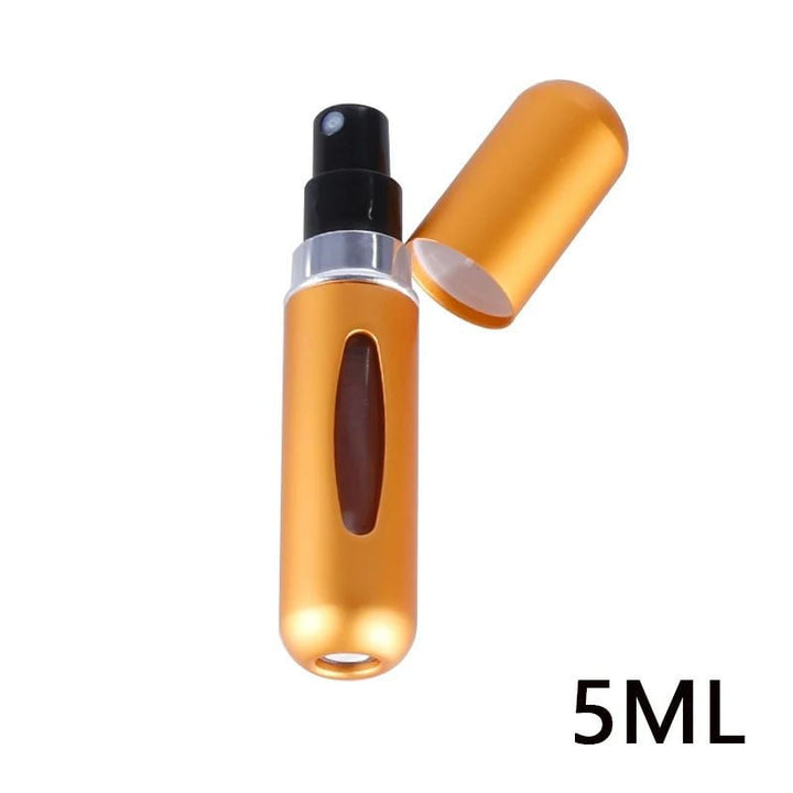 5ml Portable Refillable Perfume Bottle  Bottom Charge Liquid Container with Spray Dispenser and Press Head for Travel Image 8