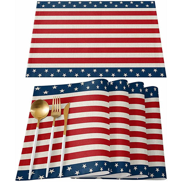 Patriotic Stars Placemats Set Image 1