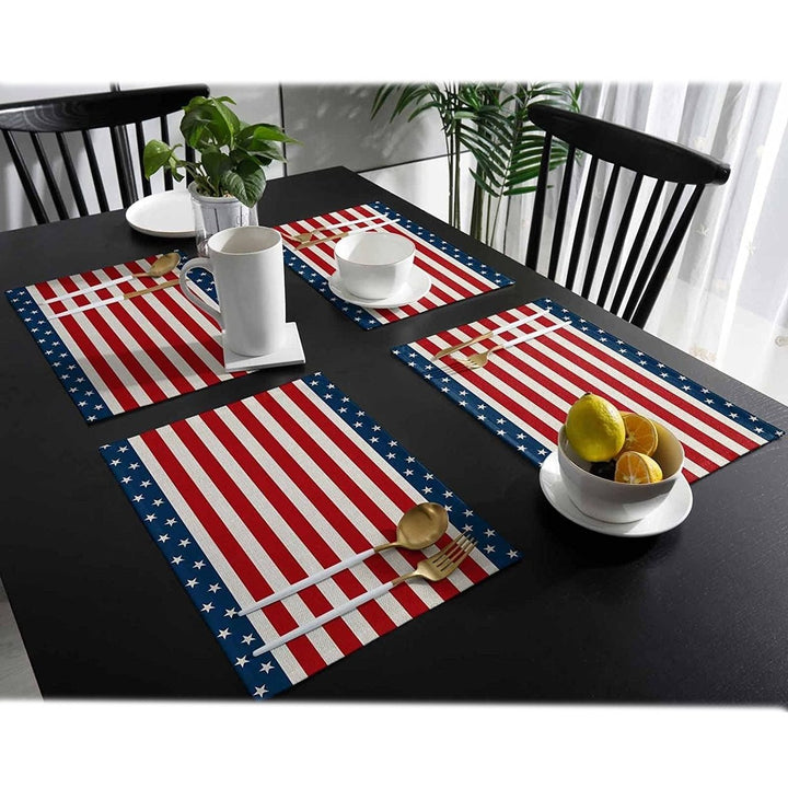 Patriotic Stars Placemats Set Image 3