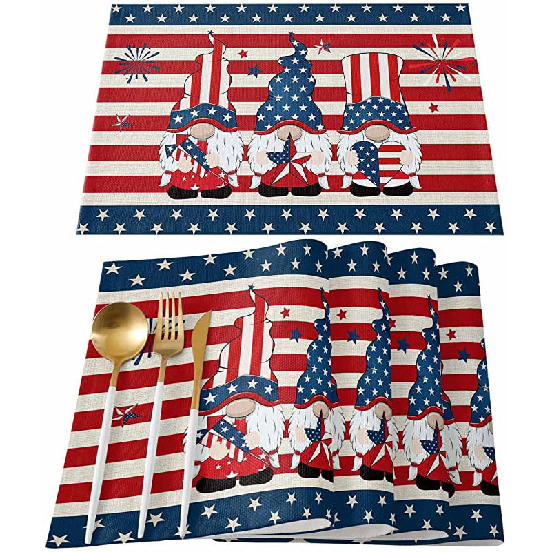 Patriotic Stars Placemats Set Image 4