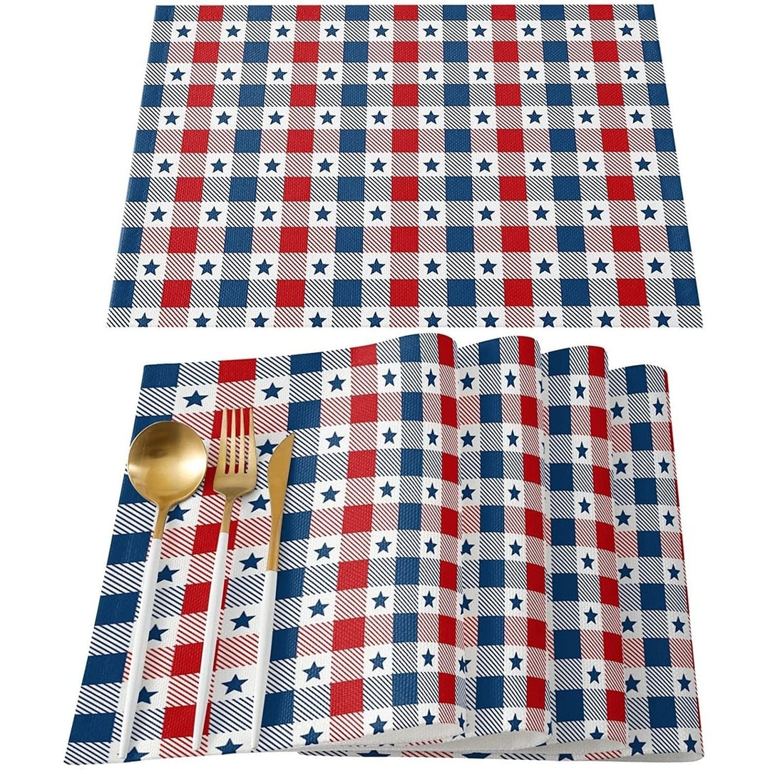 Patriotic Stars Placemats Set Image 7