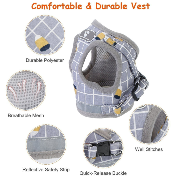 Pet Mesh Harness Dog Leash Puppy Vest Image 9