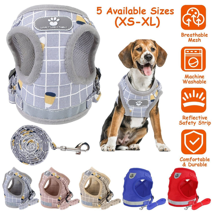 Pet Mesh Harness Dog Leash Puppy Vest Image 11