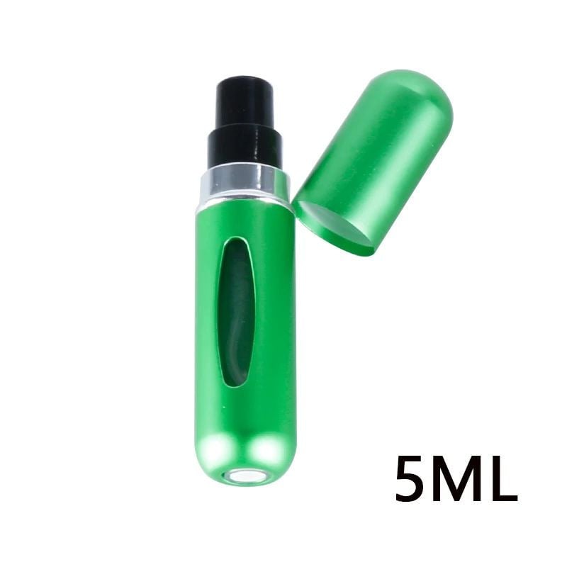 5ml Portable Refillable Perfume Bottle  Bottom Charge Liquid Container with Spray Dispenser and Press Head for Travel Image 9