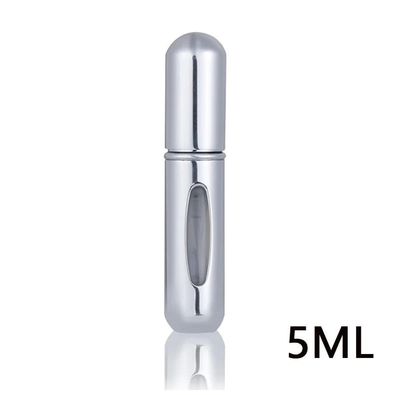 5ml Portable Refillable Perfume Bottle  Bottom Charge Liquid Container with Spray Dispenser and Press Head for Travel Image 11