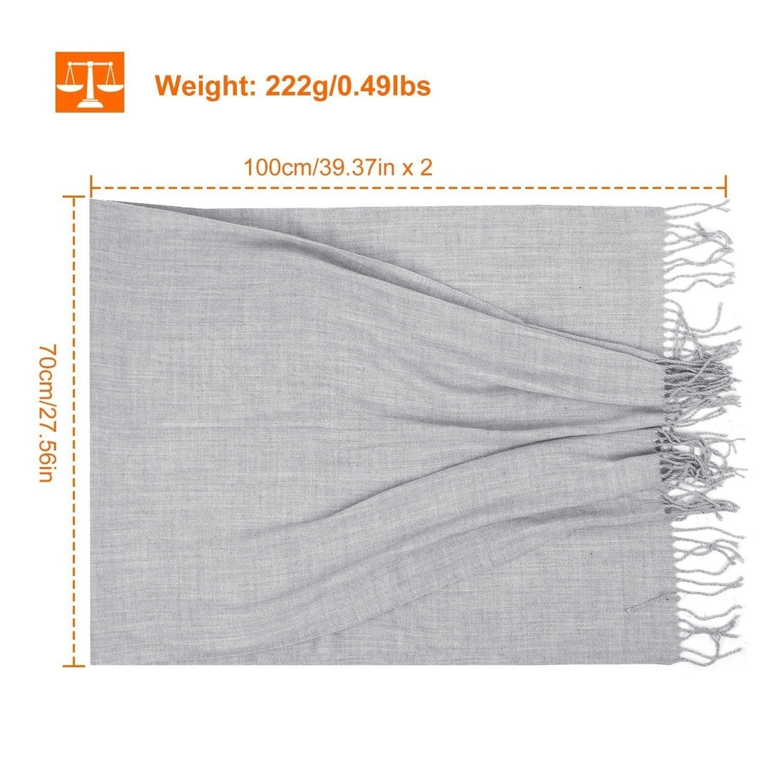 Oversize Cashmere Wool Shawl Wrap Blanket Image 7