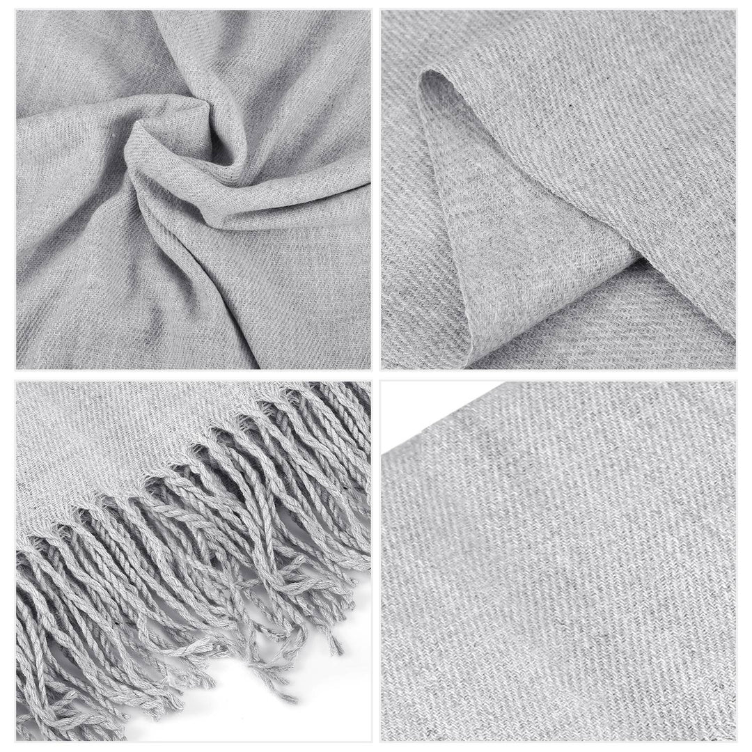 Oversize Cashmere Wool Shawl Wrap Blanket Image 8