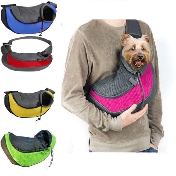 Portable Mesh Breathable Pet Sling Backpacks Image 1