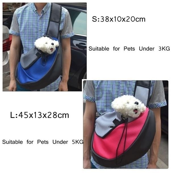 Portable Mesh Breathable Pet Sling Backpacks Image 12