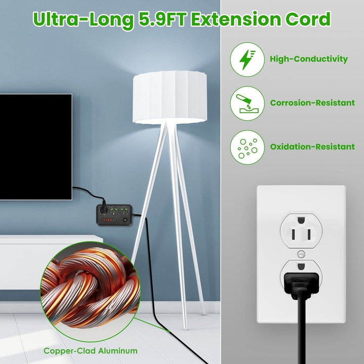 Power Strip with 5.9ft Extension Image 9