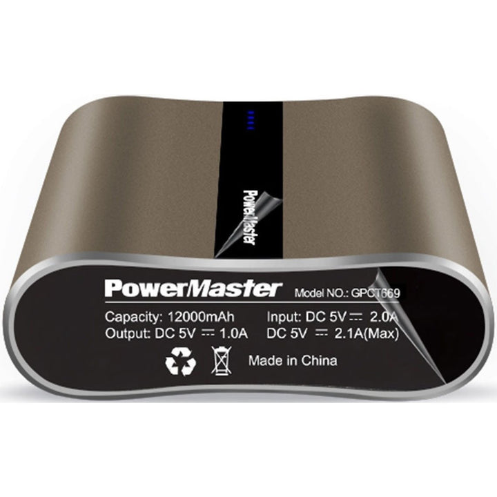 Powermaster 12000mAh Portable Charger with Dual USB Ports 3.1A Output Image 8