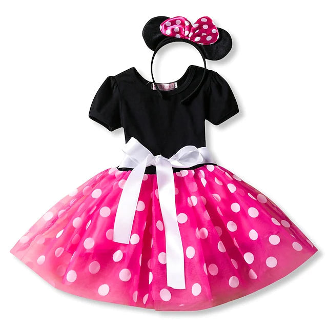 Princess Mouse Polka Dots Cartoon Cute Dress Image 1