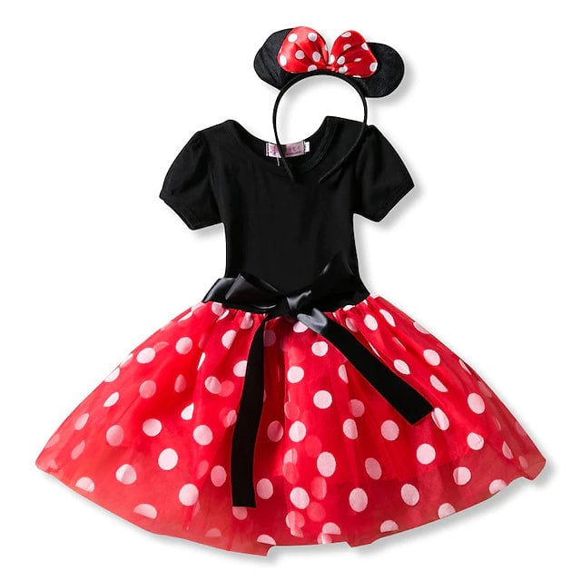 Princess Mouse Polka Dots Cartoon Cute Dress Image 2