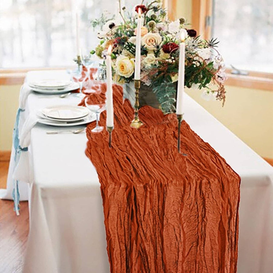 Polyester Crinkle Table Runner Image 1