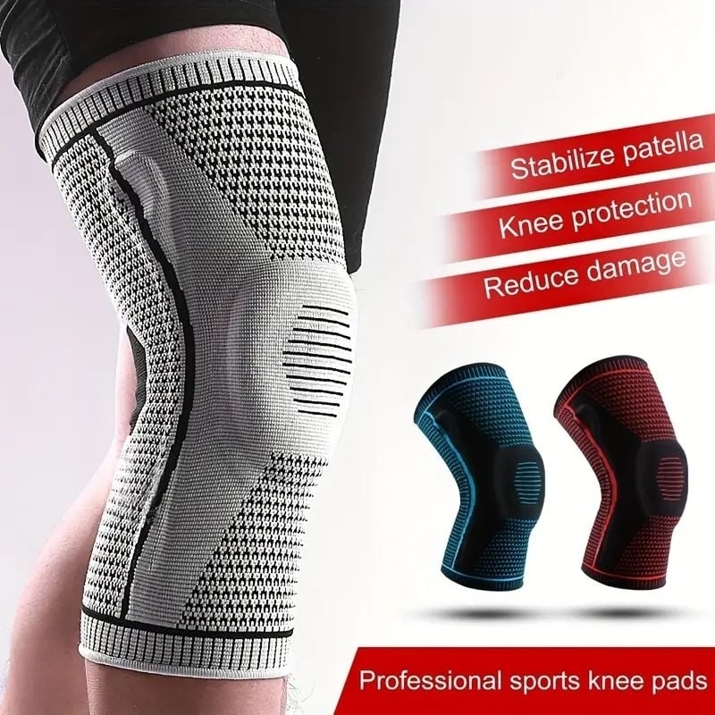 Non-Slip Knee Support Brace with Patella Gel Pad Stabilizers Comfort-Fit Compression Sleeve for Arthritis Sports Image 1