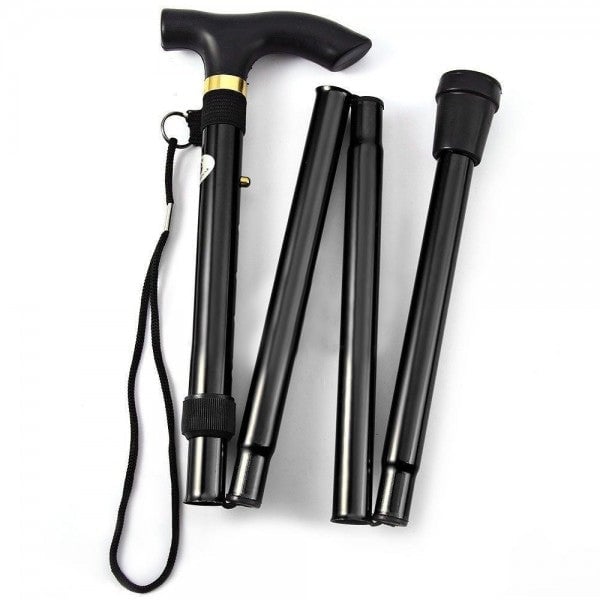 Portable Aluminum Folding Walking Travel Stick Cane Image 6