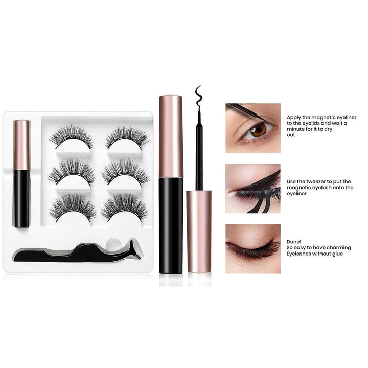 Professional Long Lasting Magnetic Eyeliner And Eyelash Kit Image 4