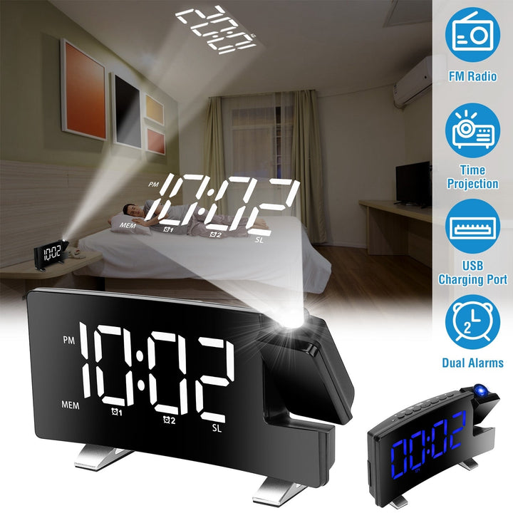 Projection Alarm Clock with Radio Image 9