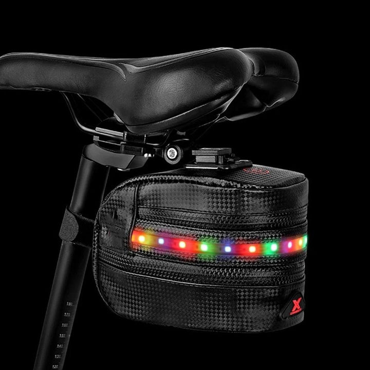 Rear Bike Saddle Bag with LED Light Image 2