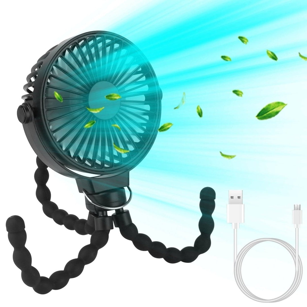 Rechargeable Handheld Fan with Flexible Tripod Image 4