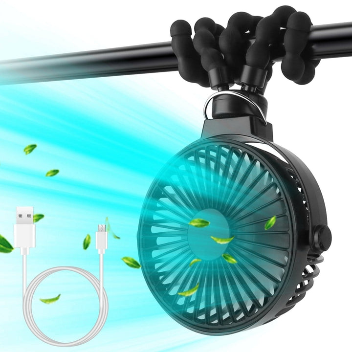 Rechargeable Handheld Fan with Flexible Tripod Image 6