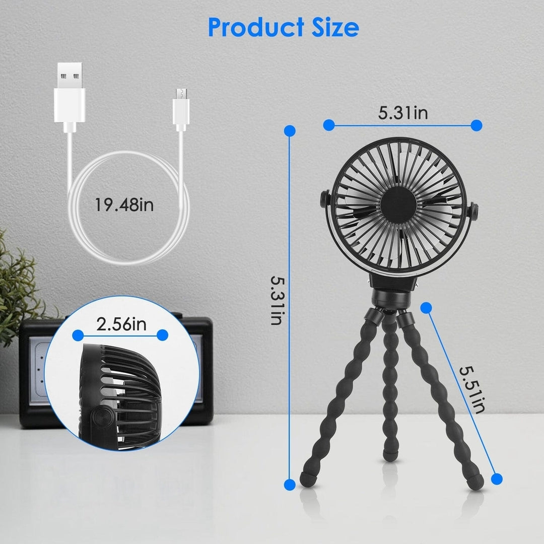 Rechargeable Handheld Fan with Flexible Tripod Image 10