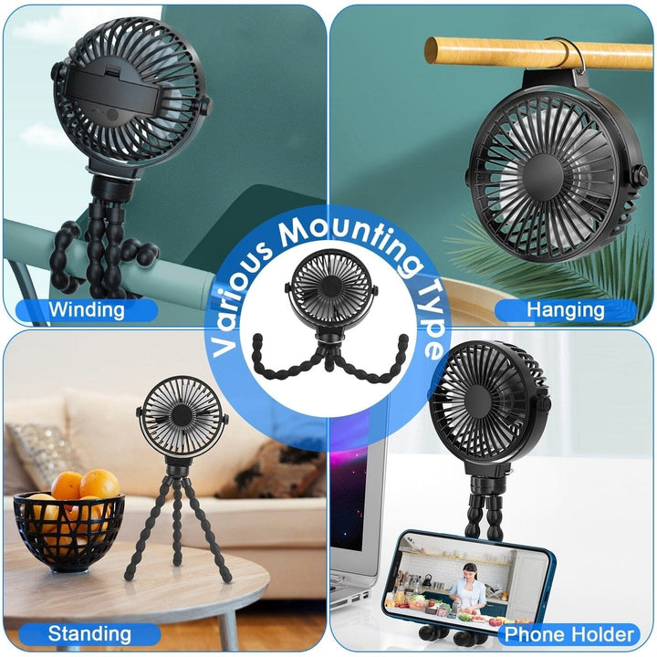 Rechargeable Handheld Fan with Flexible Tripod Image 11