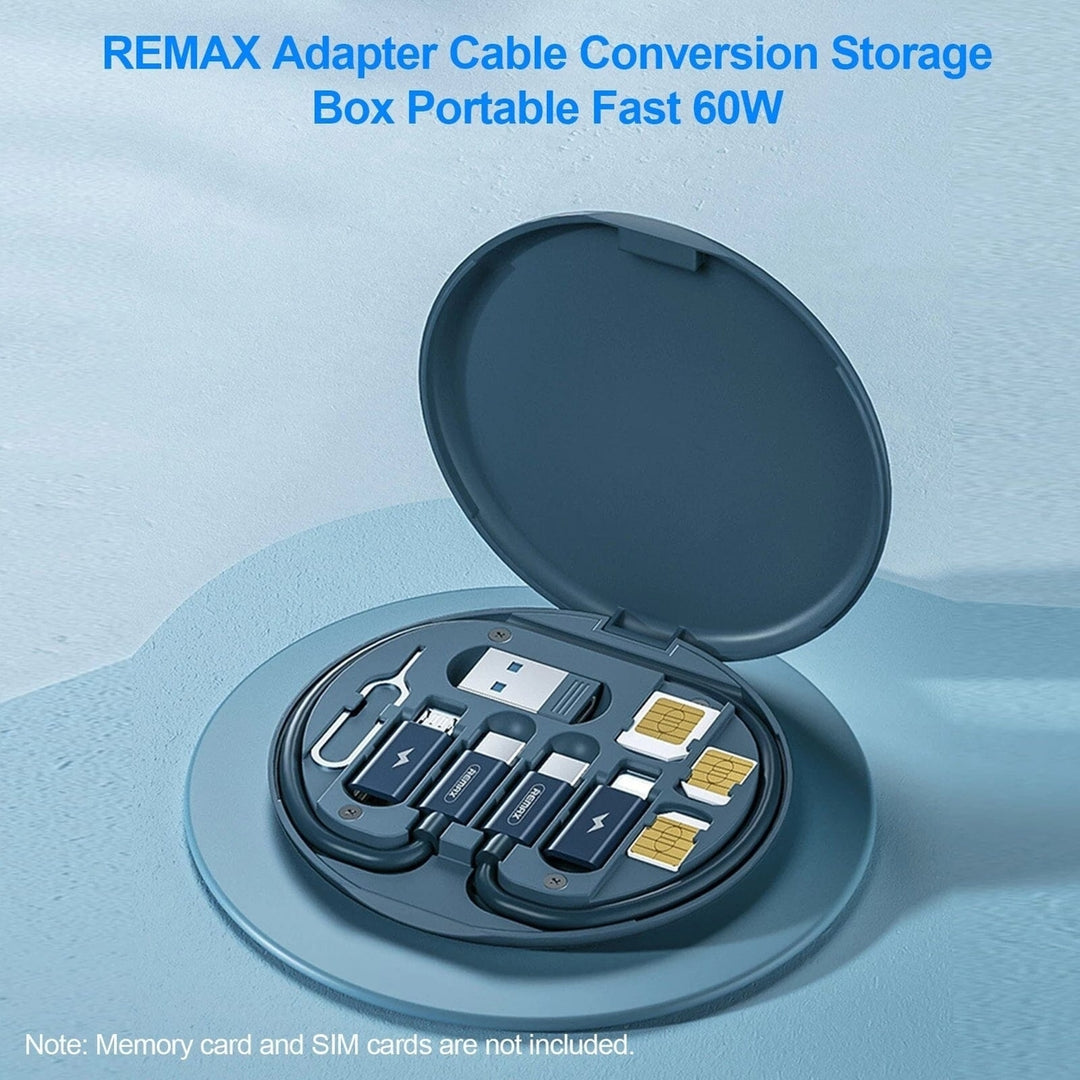 Remax Cable Adapter Storage Box Phone Holder Image 4