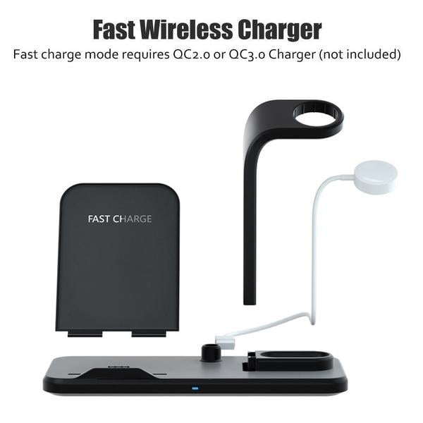 Qi 10W Fast Phone Wireless Charging Stand Image 6