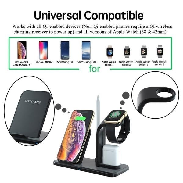 Qi 10W Fast Phone Wireless Charging Stand Image 7