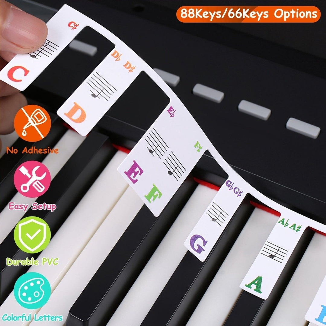 Removable PVC Piano Keyboard Stickers Image 9