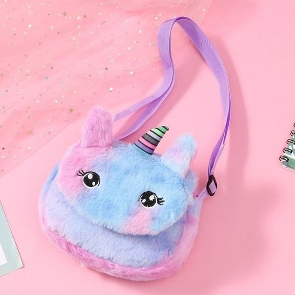 Rainbow Unicorn Plush Shoulder Bag Image 2