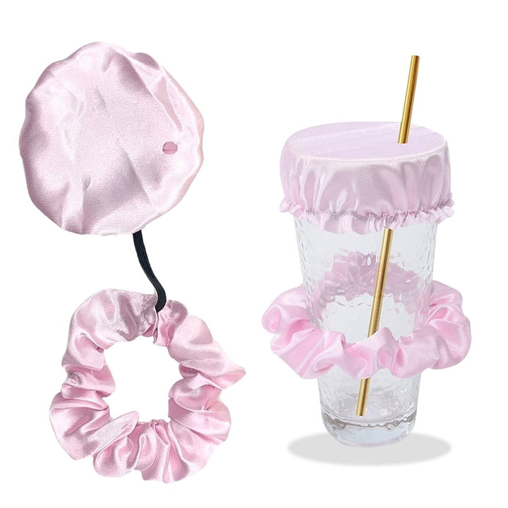 Reusable Anti-Spike Scrunchie Drink Mug Glass Cover Cap Headband with Straw Hole for Covering Drinks Party Club Disco Image 4