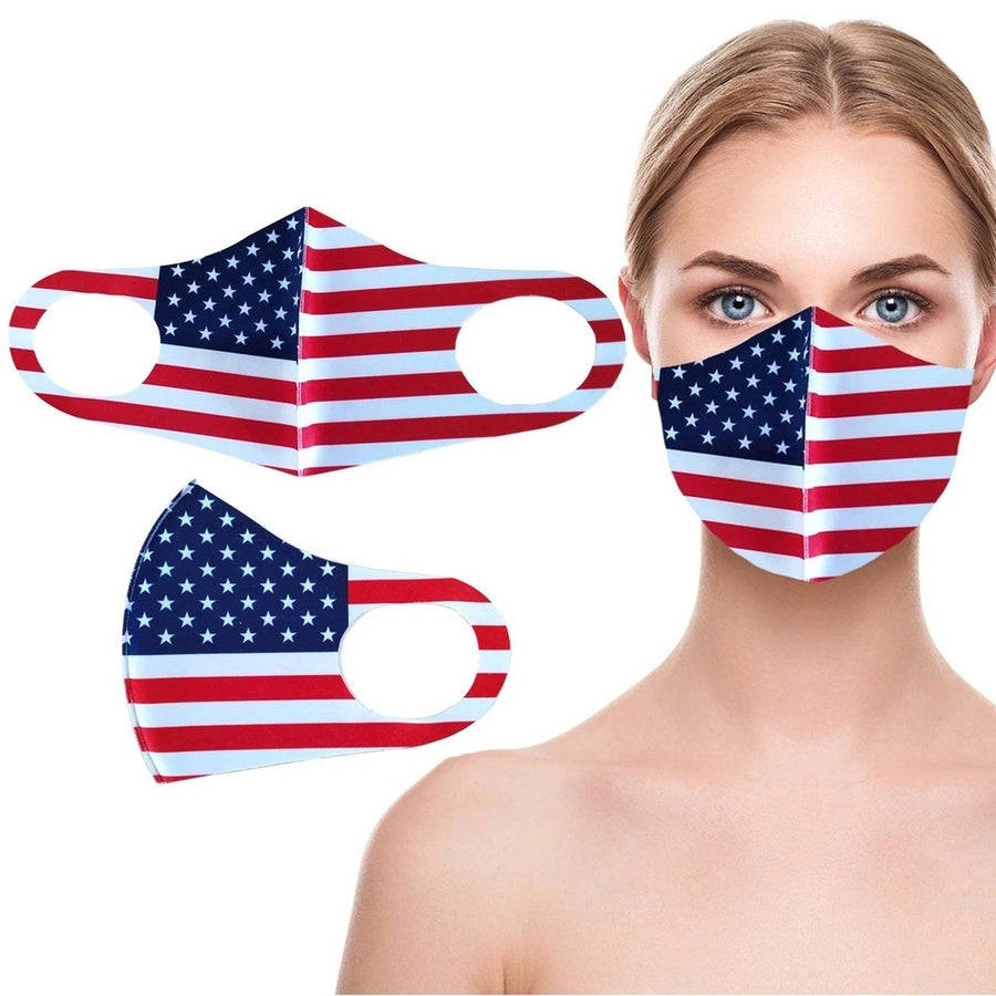 Reusable Non-Medical USA Flag Mask Image 1