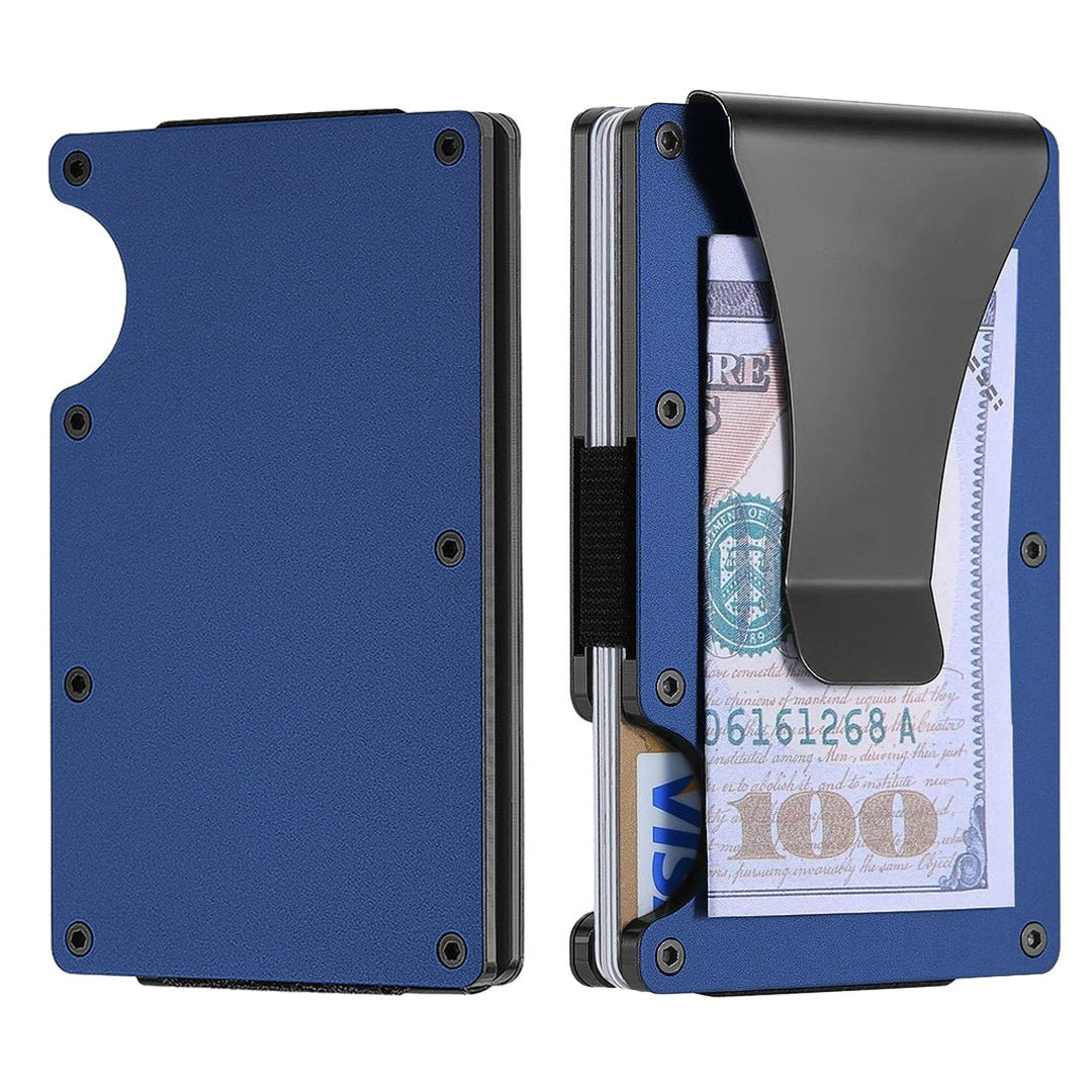 RFID Blocking Minimalist Scratch Resistant Slim Credit Card Holder Wallet with Easily Removable Money Clip Image 6