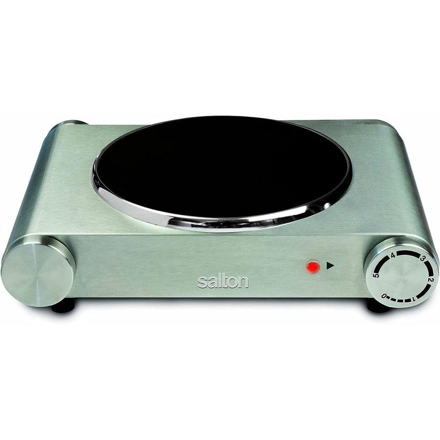 Salton Stainless Steel Infrared Portable Electric Cooktop Image 1