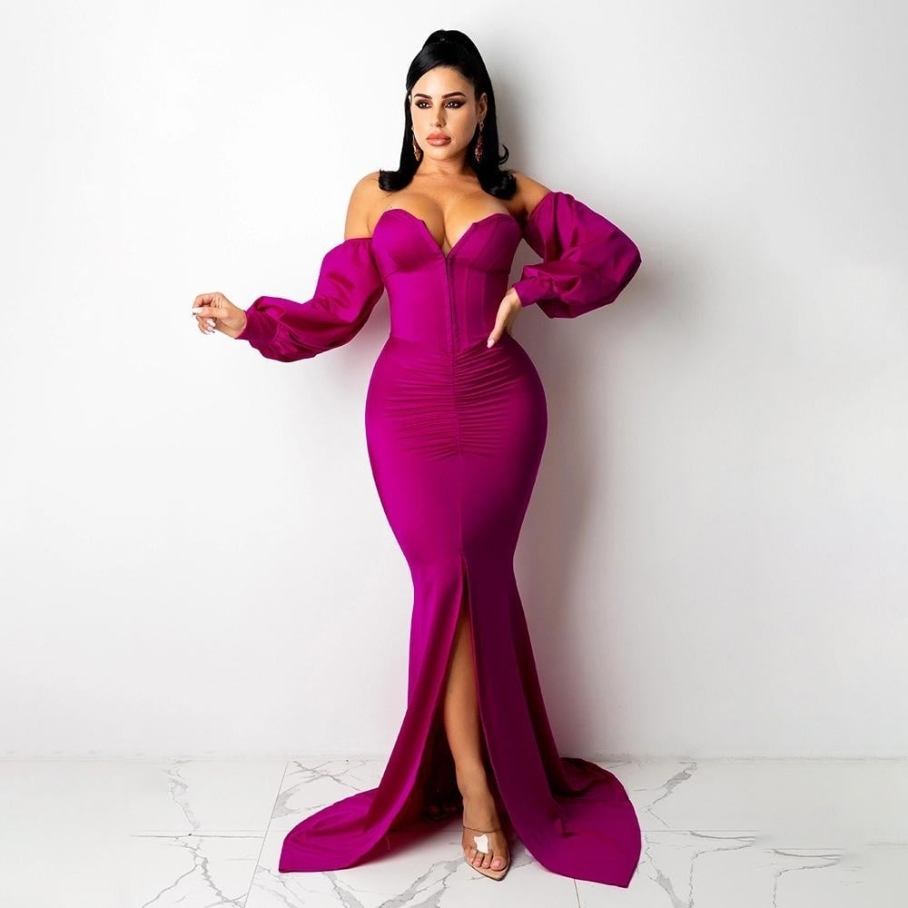 Sexy Off Shoulder Bodycon Party Dress Image 4